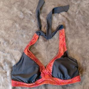 ATHLETA underwire Triangle Halter bikini top 38B/C